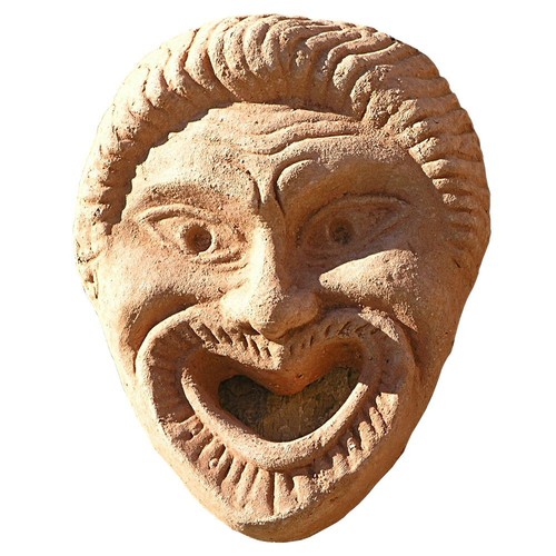 Commedia greca maschera - la,